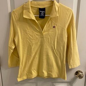 Polo Ralph Lauren Women's Yellow Collared Top